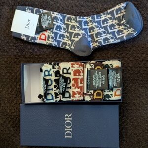 Dior Multicolor Patterned Socks Set